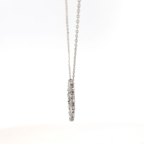 SAVOIA 18K White Gold Diamond Modern, Geometric Wreath Necklace Image 2 Arezzo Jewelers Elmwood Park, IL