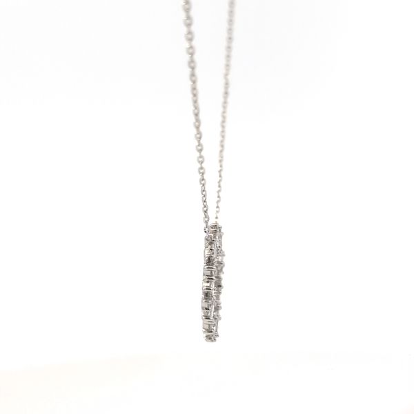 SAVOIA 18K White Gold Diamond Modern, Geometric Wreath Necklace Image 4 Arezzo Jewelers Elmwood Park, IL