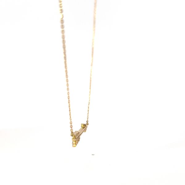 SAVOIA 18 Karat Yellow Gold Diamond Arrow Necklace Image 2 Arezzo Jewelers Elmwood Park, IL