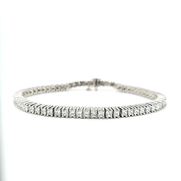 Platinum Princess Cut Diamond Tennis Bracelet, 5.73cts TW Arezzo Jewelers Elmwood Park, IL