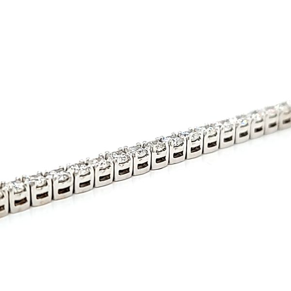 14K White Gold 5.00ct Diamond Tennis Bracelet Image 3 Arezzo Jewelers Elmwood Park, IL