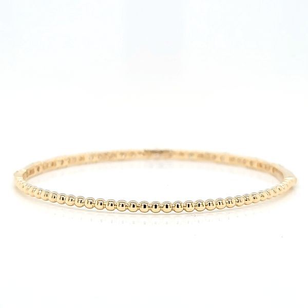 14k Yellow Gold Stackable Diamond Bangle Bracelet Image 3 Arezzo Jewelers Elmwood Park, IL