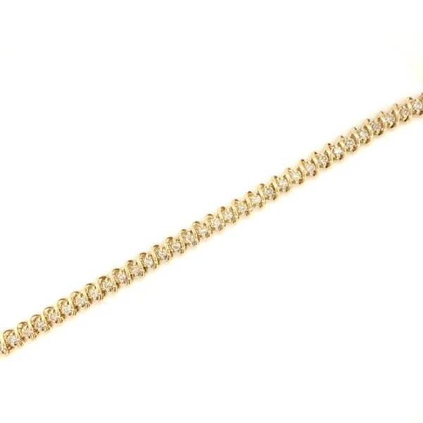 14 Yellow Gold Diamond S Bracelet Image 2 Arezzo Jewelers Elmwood Park, IL