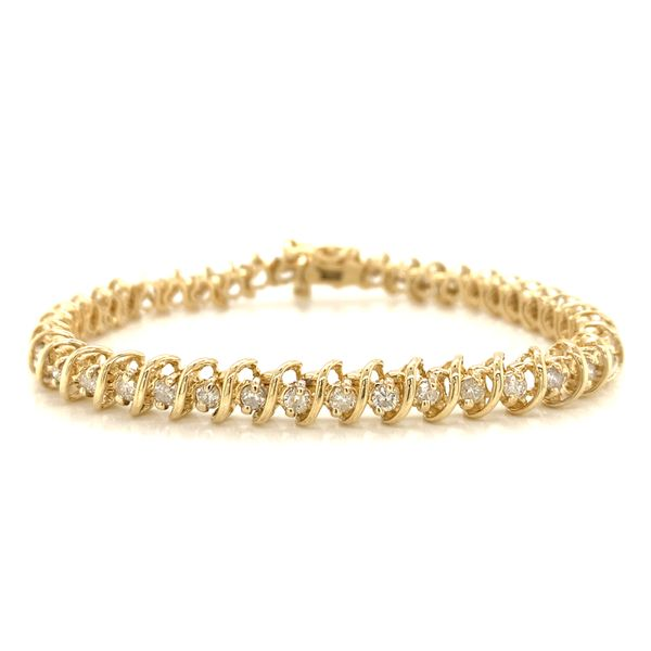 14 Yellow Gold Diamond S Bracelet Arezzo Jewelers Elmwood Park, IL