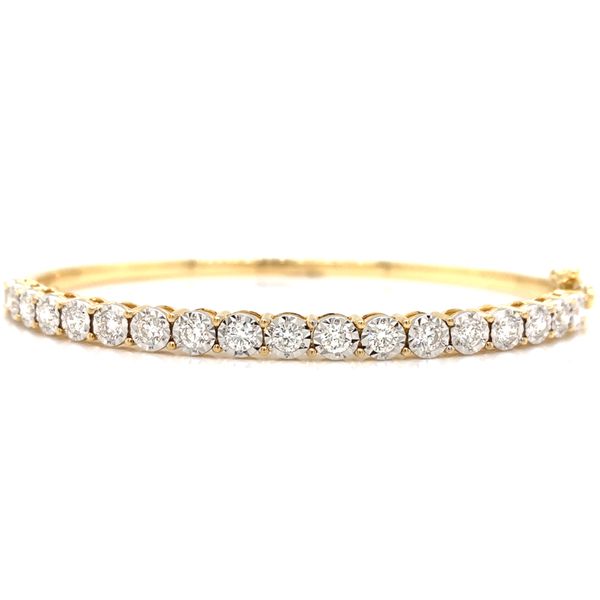 18k Yellow Gold Diamond Bangle Bracelet, 1.77cts Image 2 Arezzo Jewelers Elmwood Park, IL