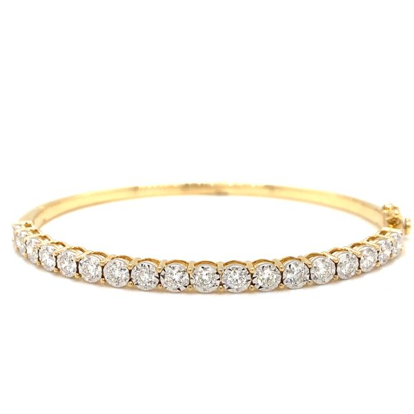 18k Yellow Gold Diamond Bangle Bracelet, 1.77cts Arezzo Jewelers Elmwood Park, IL