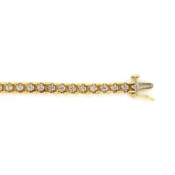 10k Two Tone Diamond Bracelet Image 2 Arezzo Jewelers Elmwood Park, IL