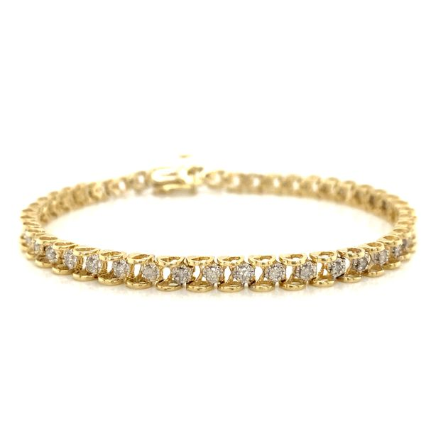 10k Two Tone Diamond Bracelet Arezzo Jewelers Elmwood Park, IL