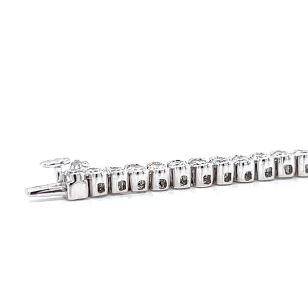 18k White Gold Tension Set Natural Diamond Tennis Bracelet Image 4 Arezzo Jewelers Elmwood Park, IL