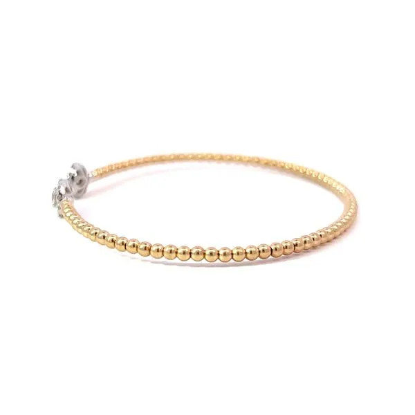 14 Karat Yellow Gold Diamond Bangle Bracelet Image 5 Arezzo Jewelers Elmwood Park, IL