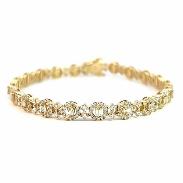 18K Yellow Gold Fancy Diamond Bracelet - Italian Elegance Arezzo Jewelers Elmwood Park, IL