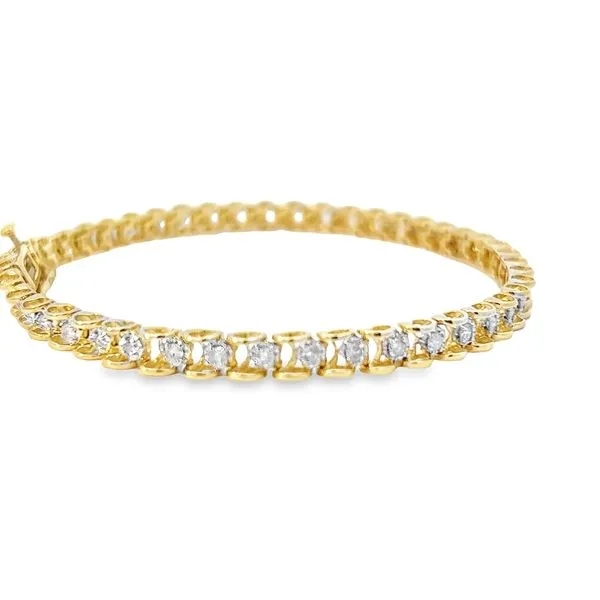 10k Yellow Gold 1.00ct Diamond Tennis Bracelet Image 2 Arezzo Jewelers Elmwood Park, IL
