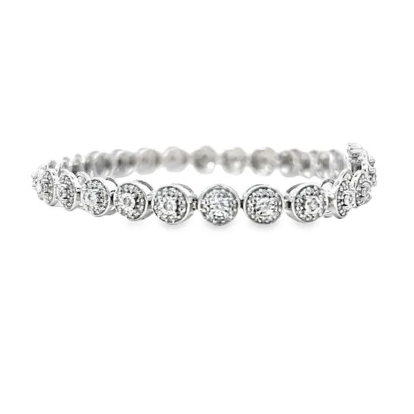10K White Gold Diamond Tennis Bracelet Image 2 Arezzo Jewelers Elmwood Park, IL