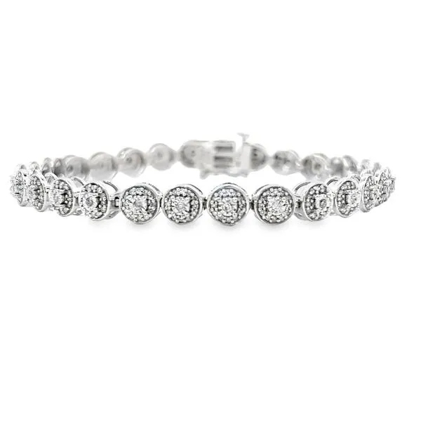 10K White Gold Diamond Tennis Bracelet Arezzo Jewelers Elmwood Park, IL