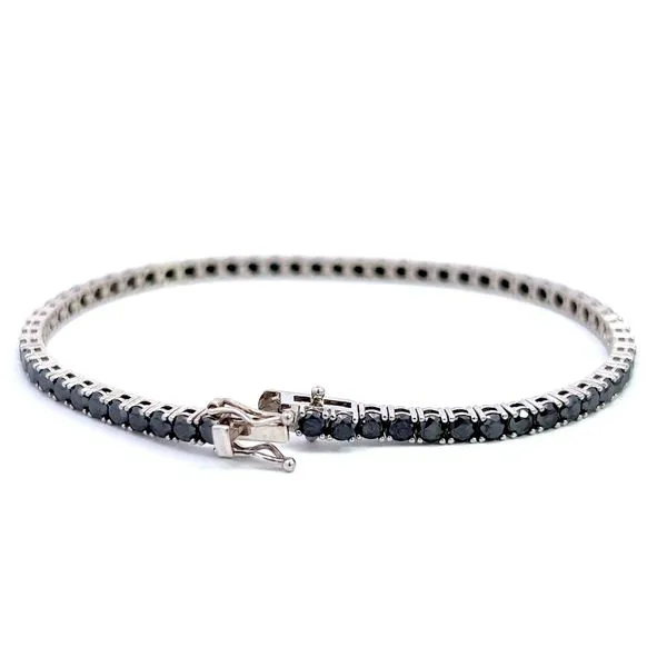 10.54ct Men's Black Diamond Line Bracelet Image 5 Arezzo Jewelers Elmwood Park, IL