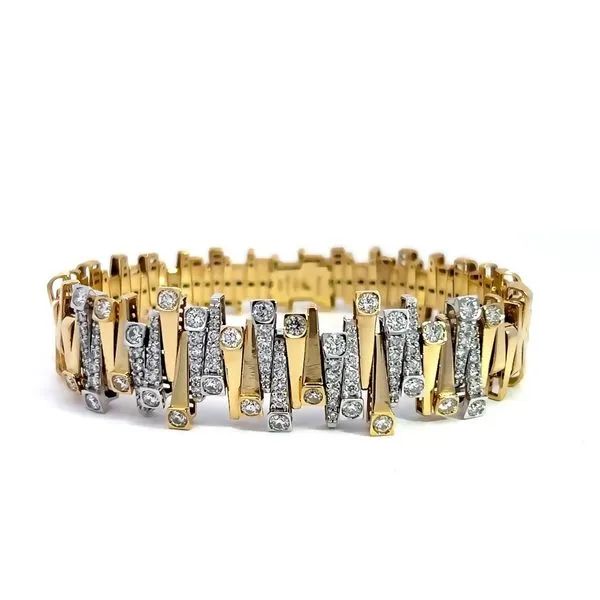 18k Gold Diamond Arena Bracelet - Arena Collection Image 2 Arezzo Jewelers Elmwood Park, IL