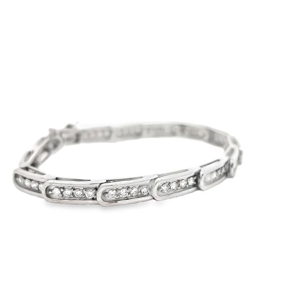 1.80ct Diamond Bracelet in 14k White Gold Image 5 Arezzo Jewelers Elmwood Park, IL
