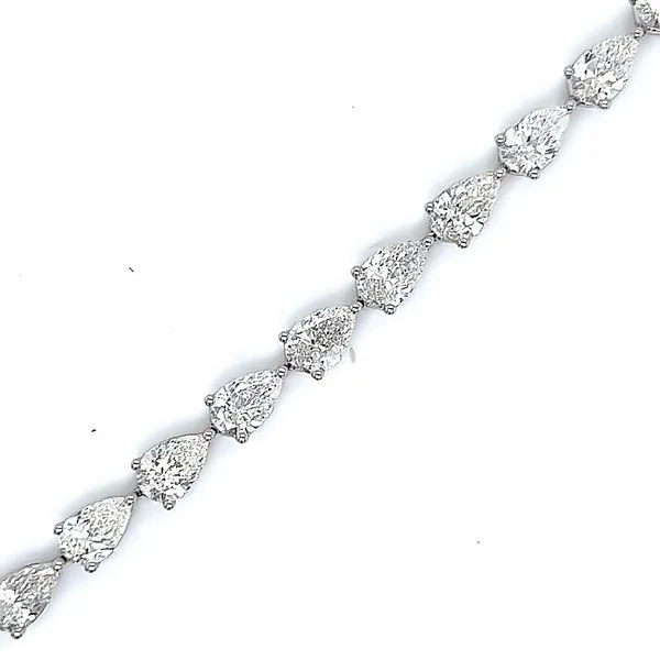 3ct Lab Grown Pear Shape Diamond Tennis Bracelet Image 3 Arezzo Jewelers Elmwood Park, IL