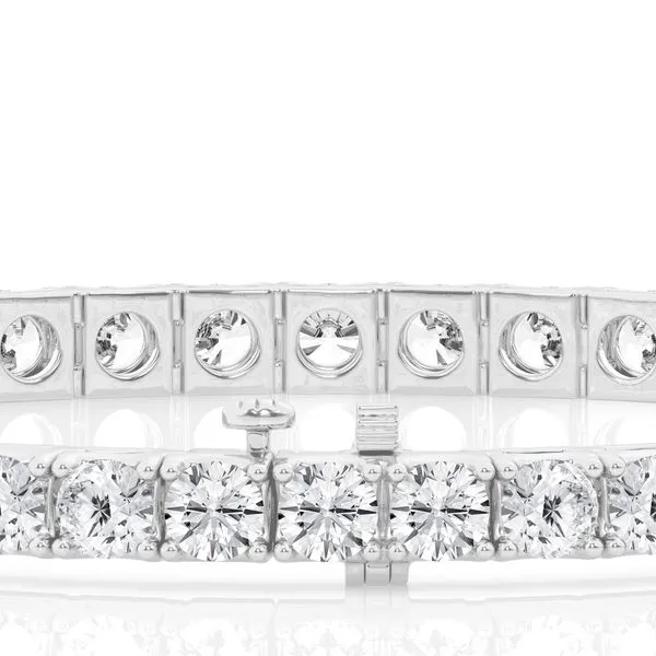 12.00ct Diamond Tennis Bracelet in Round Brilliant Cut Lab-Grown Diamonds Image 3 Arezzo Jewelers Elmwood Park, IL