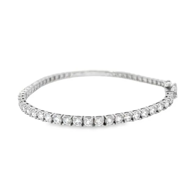 5.67ct Lab Grown Diamond Tennis Bracelet in 14K White Gold Image 2 Arezzo Jewelers Elmwood Park, IL