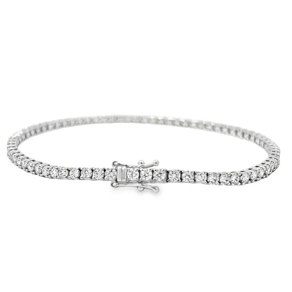 4.34ct Lab Grown Diamond Tennis Bracelet in 14K White Gold Image 3 Arezzo Jewelers Elmwood Park, IL