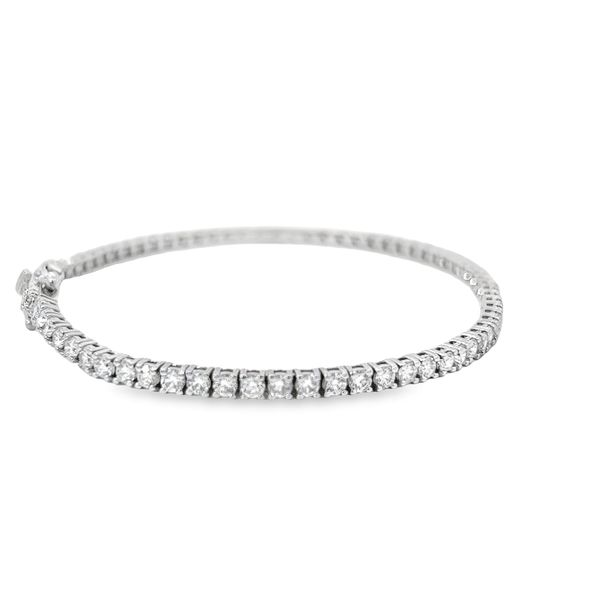 4.34ct Lab Grown Diamond Tennis Bracelet in 14K White Gold Image 4 Arezzo Jewelers Elmwood Park, IL