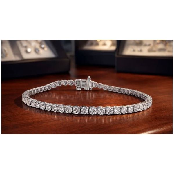 5.00ct Lab Grown Diamond Tennis Bracelet in Sterling Silver Image 4 Arezzo Jewelers Elmwood Park, IL
