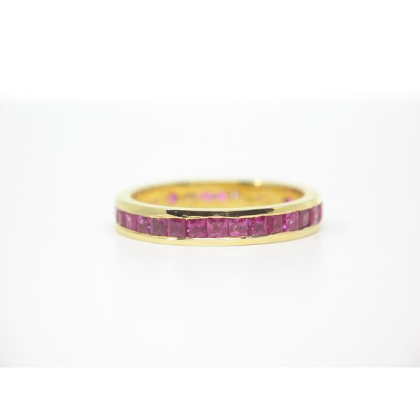 Yellow Gold Ruby Eternity Ring - Stackable Arezzo Jewelers Elmwood Park, IL