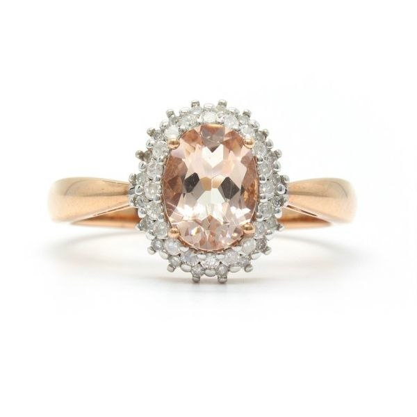 Rose Gold Morganite and Diamond Ring Arezzo Jewelers Elmwood Park, IL