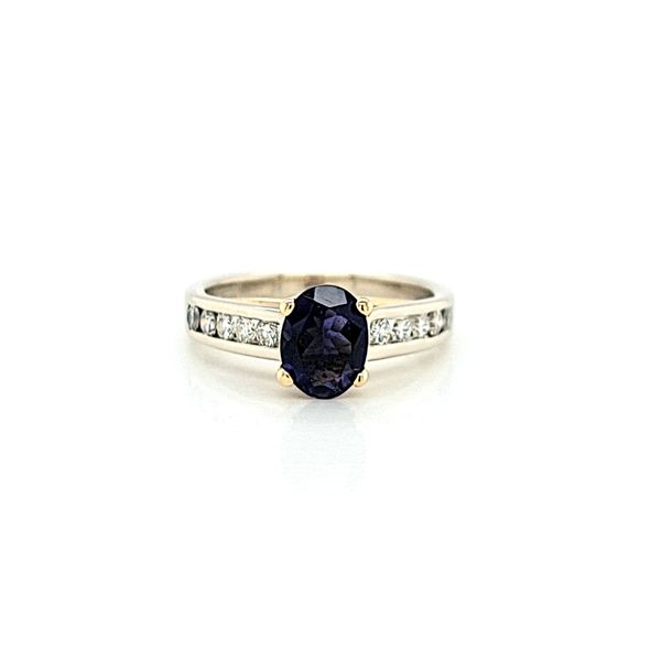 1.10ct Oval Iolite Gemstone and Diamond Ring Arezzo Jewelers Elmwood Park, IL