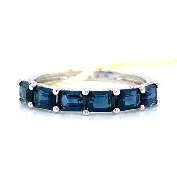 18k White Gold Stackable Sapphire Ring Arezzo Jewelers Elmwood Park, IL