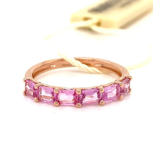 18k Rose Gold Stackable Pink Sapphire Ring Image 2 Arezzo Jewelers Elmwood Park, IL
