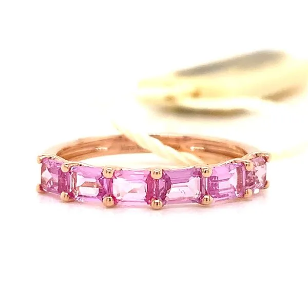 18k Rose Gold Stackable Pink Sapphire Ring Arezzo Jewelers Elmwood Park, IL