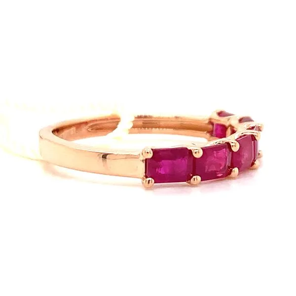 18k Rose Gold Stackable Ruby Ring Image 2 Arezzo Jewelers Elmwood Park, IL