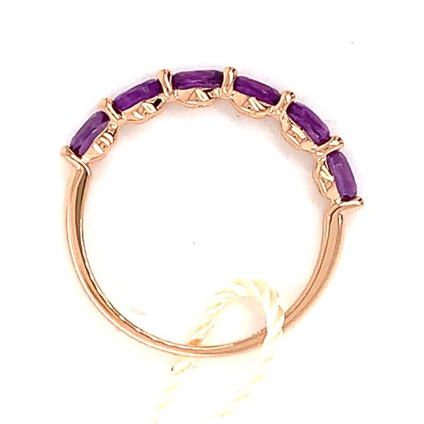 18k White Gold Stackable Amethyst Ring Image 3 Arezzo Jewelers Elmwood Park, IL