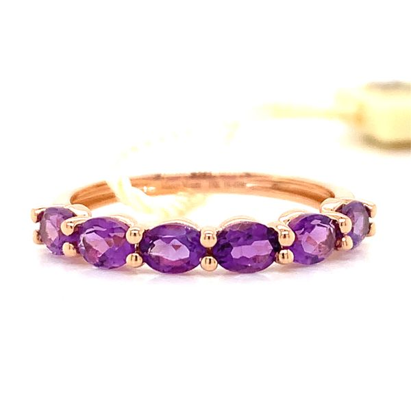18k White Gold Stackable Amethyst Ring Arezzo Jewelers Elmwood Park, IL