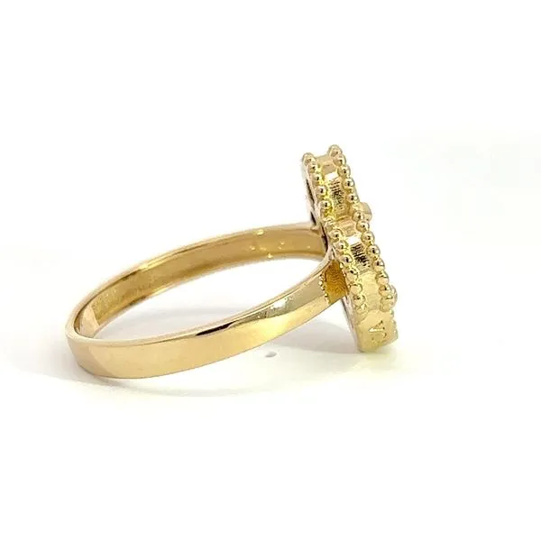 14kYellow Gold Designer Ring with Black Onyx Image 3 Arezzo Jewelers Elmwood Park, IL