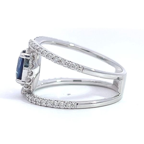 14 Karat White Gold Sapphire and Diamond Colored Stone Ring Image 2 Arezzo Jewelers Elmwood Park, IL