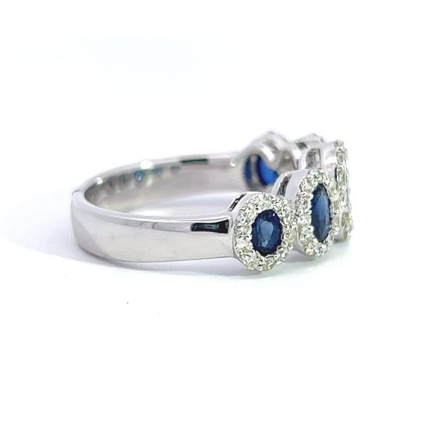 14k White Gold Sapphire and Diamond Colored Stone Ring Image 2 Arezzo Jewelers Elmwood Park, IL