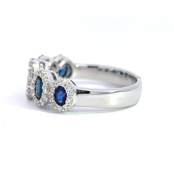 14k White Gold Sapphire and Diamond Colored Stone Ring Image 3 Arezzo Jewelers Elmwood Park, IL