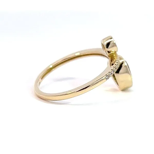 14K Yellow Gold Green Sapphire and Diamond Ring Image 3 Arezzo Jewelers Elmwood Park, IL