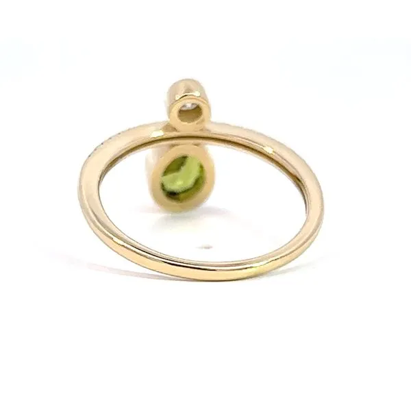 14K Yellow Gold Green Sapphire and Diamond Ring Image 4 Arezzo Jewelers Elmwood Park, IL