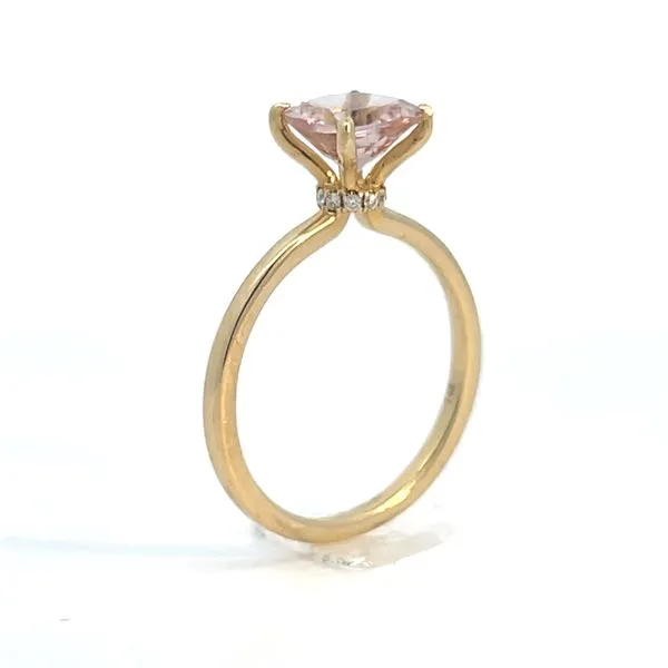 2ct Pink Morganite Square Cushion Solitaire Engagement ring Image 2 Arezzo Jewelers Elmwood Park, IL