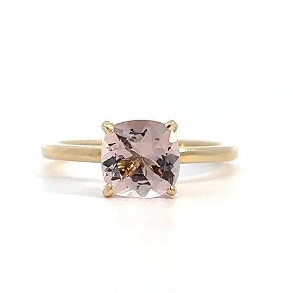 2ct Pink Morganite Square Cushion Solitaire Engagement ring Arezzo Jewelers Elmwood Park, IL