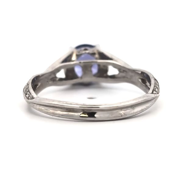 14 Karat White Gold Tanzanite and Diamond Twist Ring Image 4 Arezzo Jewelers Elmwood Park, IL