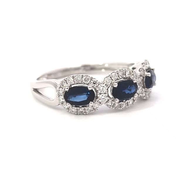 14 Karat White Gold Sapphire and Diamond Ring Image 2 Arezzo Jewelers Elmwood Park, IL