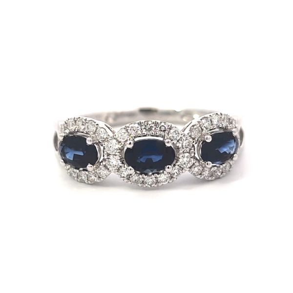 14 Karat White Gold Sapphire and Diamond Ring Arezzo Jewelers Elmwood Park, IL