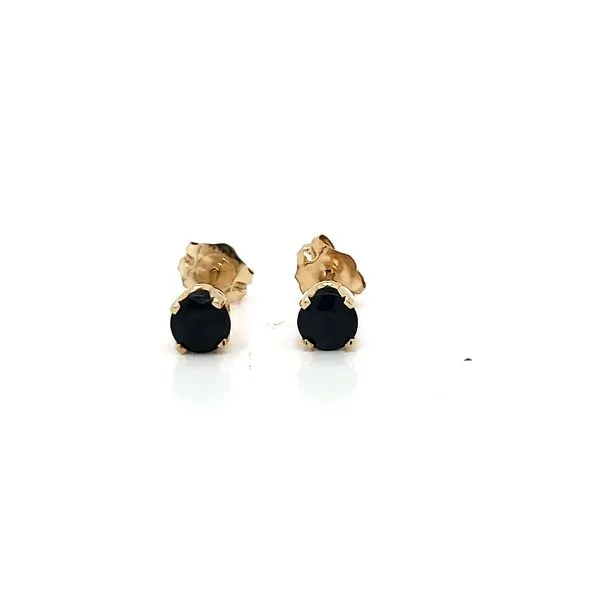 14k Yellow Gold Deep Blue Sapphire Earrings, .50cts Arezzo Jewelers Elmwood Park, IL