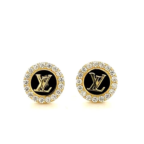 14k Yellow Gold Halo Stud Earrings Arezzo Jewelers Elmwood Park, IL