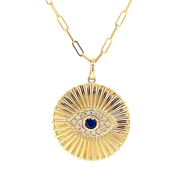 Sapphire and Diamond Evil Eye Necklace Arezzo Jewelers Elmwood Park, IL